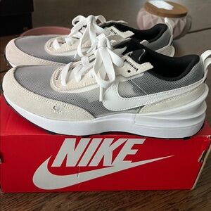 Nike White and Black Running Shoes